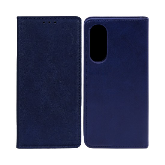 Leather Flip Cover With Internal Pocket For Samsung Galaxy S25 Edge Blue